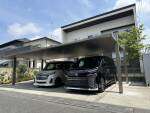 三協アルミカーポートFⅡを建物正面に設置した様子